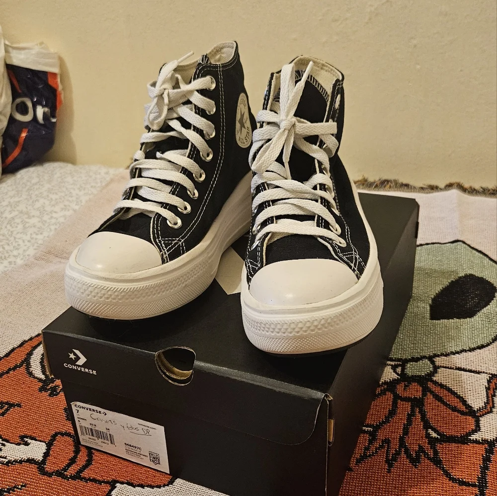 Converse Platform Chuck Taylor High Top Black White